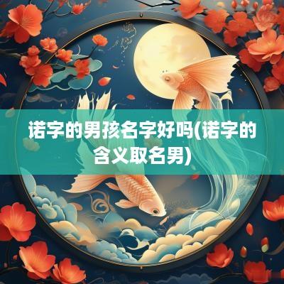 诺字的男孩名字好吗(诺字的含义取名男)