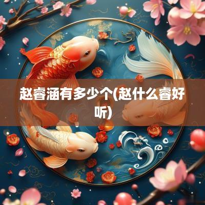 赵睿涵有多少个(赵什么睿好听)