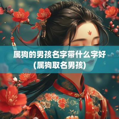 属狗的男孩名字带什么字好(属狗取名男孩)