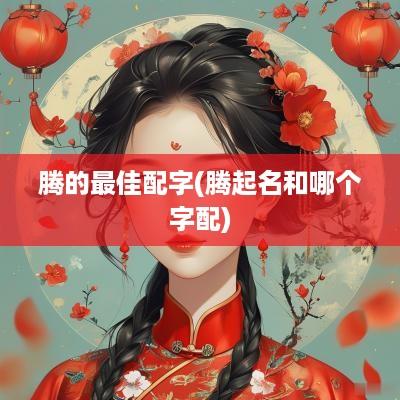 腾的最佳配字(腾起名和哪个字配)