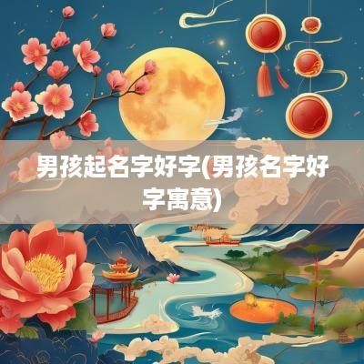 男孩起名字好字(男孩名字好字寓意)