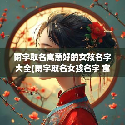 雨字取名寓意好的女孩名字大全(雨字取名女孩名字 寓意)