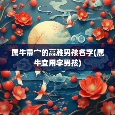 属牛带宀的高雅男孩名字(属牛宜用字男孩)