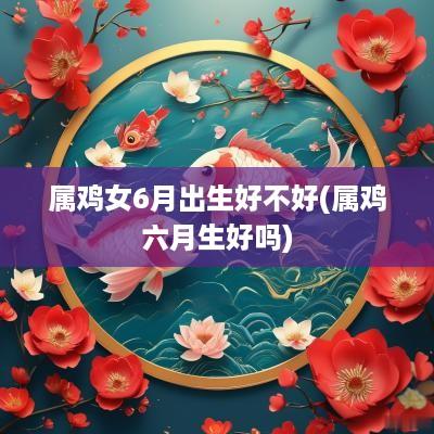 属鸡女6月出生好不好(属鸡六月生好吗)