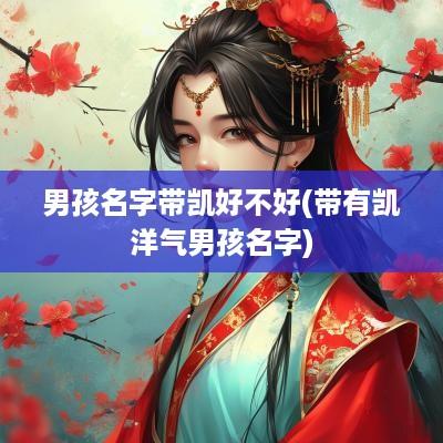 男孩名字带凯好不好(带有凯洋气男孩名字)