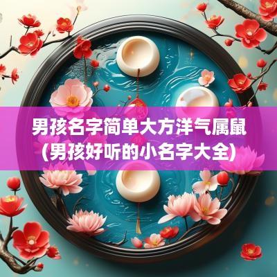 男孩名字简单大方洋气属鼠(男孩好听的小名字大全)