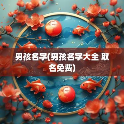男孩名字(男孩名字大全 取名免费)