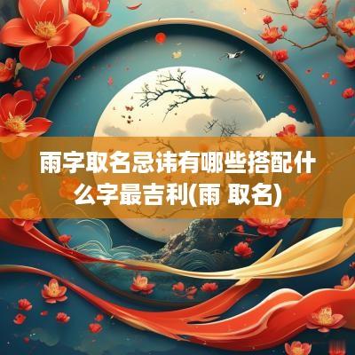 雨字取名忌讳有哪些搭配什么字最吉利(雨 取名)
