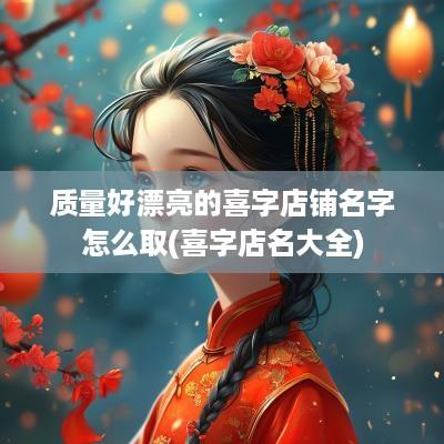 质量好漂亮的喜字店铺名字怎么取(喜字店名大全)