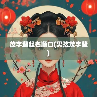 茂字辈起名顺口(男孩茂字辈)
