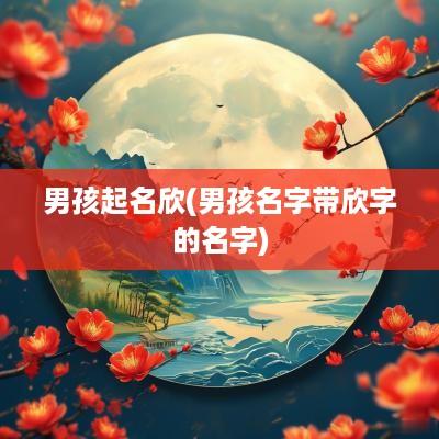 男孩起名欣(男孩名字带欣字的名字)