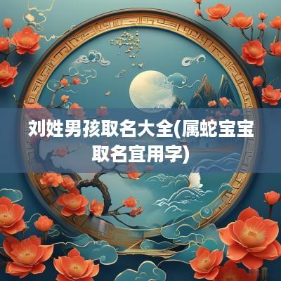 刘姓男孩取名大全(属蛇宝宝取名宜用字)