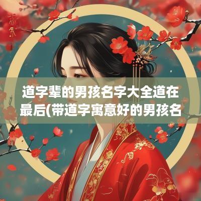 道字辈的男孩名字大全道在最后(带道字寓意好的男孩名字有哪些)