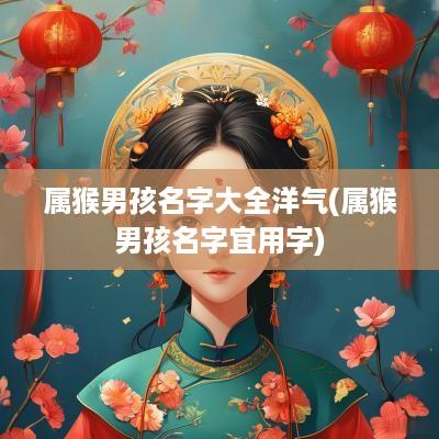 属猴男孩名字大全洋气(属猴男孩名字宜用字)