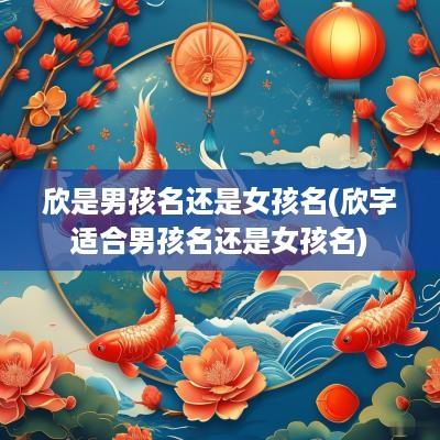 欣是男孩名还是女孩名(欣字适合男孩名还是女孩名)