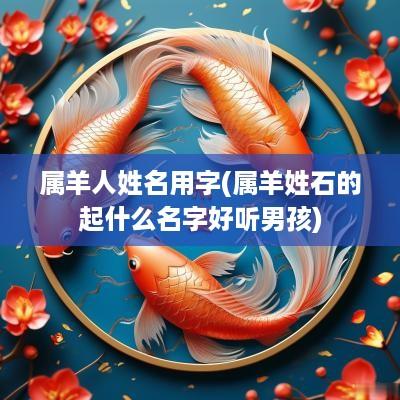 属羊人姓名用字(属羊姓石的起什么名字好听男孩)