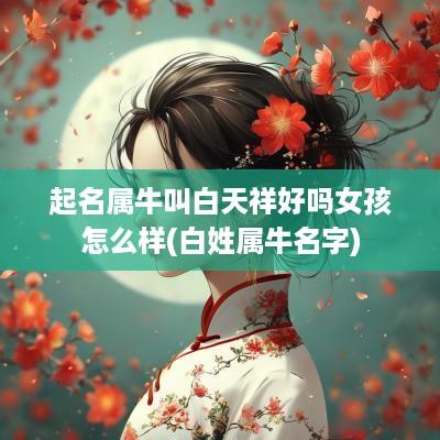 起名属牛叫白天祥好吗女孩怎么样(白姓属牛名字)