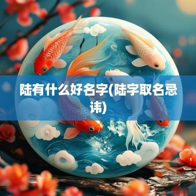陆有什么好名字(陆字取名忌讳)