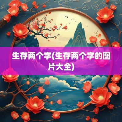 生存两个字(生存两个字的图片大全)