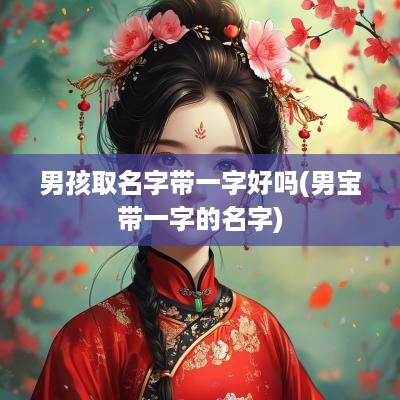男孩取名字带一字好吗(男宝带一字的名字)