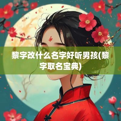 黎字改什么名字好听男孩(黎字取名宝典)