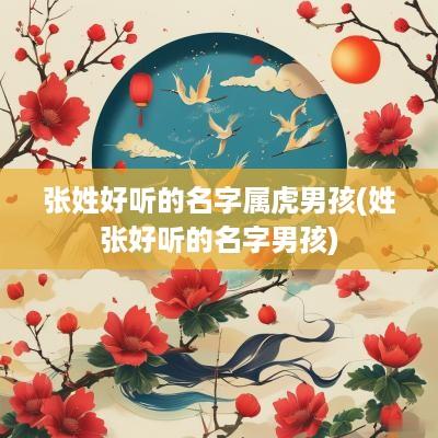 张姓好听的名字属虎男孩(姓张好听的名字男孩)