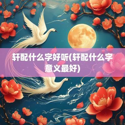 轩配什么字好听(轩配什么字意义最好)