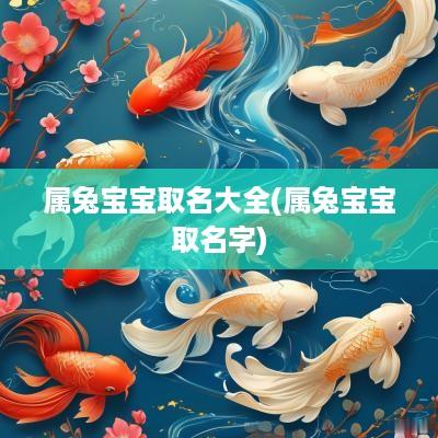 属兔宝宝取名大全(属兔宝宝取名字)
