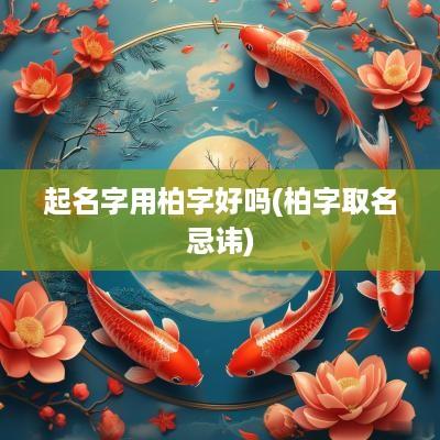 起名字用柏字好吗(柏字取名忌讳)