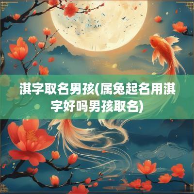 淇字取名男孩(属兔起名用淇字好吗男孩取名)