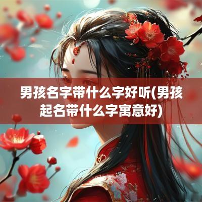 男孩名字带什么字好听(男孩起名带什么字寓意好)