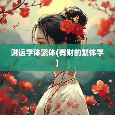 财运字体繁体(有财的繁体字)