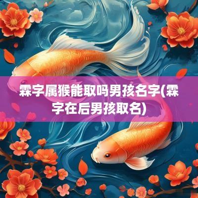 霖字属猴能取吗男孩名字(霖字在后男孩取名)