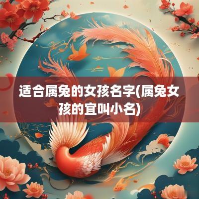适合属兔的女孩名字(属兔女孩的宜叫小名)