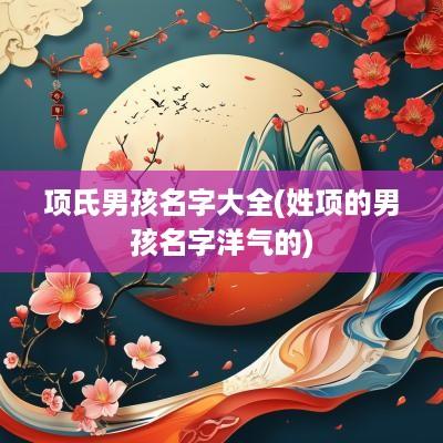 项氏男孩名字大全(姓项的男孩名字洋气的)