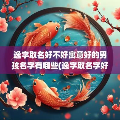 逸字取名好不好寓意好的男孩名字有哪些(逸字取名字好不好)