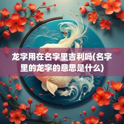 龙字用在名字里吉利吗(名字里的龙字的意思是什么)