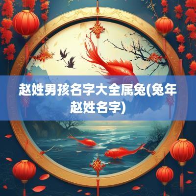 赵姓男孩名字大全属兔(蛇年赵姓名字)