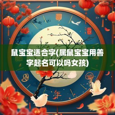 鼠宝宝适合字(属鼠宝宝用善字起名可以吗女孩)