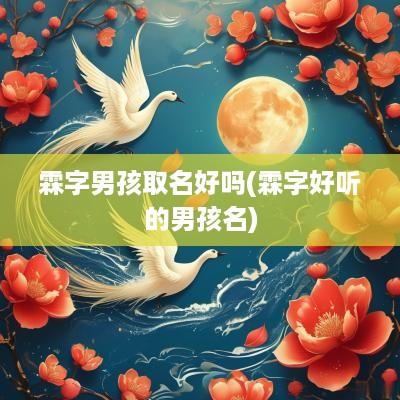 霖字男孩取名好吗(霖字好听的男孩名)