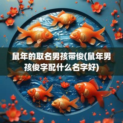 蛇年的取名男孩带俊(蛇年男孩俊字配什么名字好)