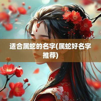 适合属蛇的名字(属蛇好名字推荐)