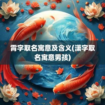 霄字取名寓意及含义(潇字取名寓意男孩)