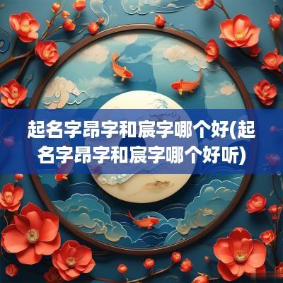 起名字昂字和宸字哪个好(起名字昂字和宸字哪个好听)