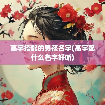 高字搭配的男孩名字(高字配什么名字好听)