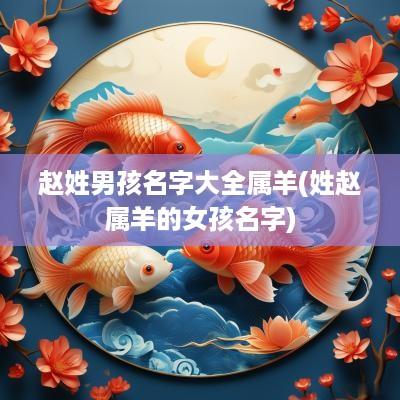 赵姓男孩名字大全属羊(姓赵属羊的女孩名字)
