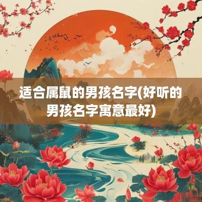 适合属鼠的男孩名字(好听的男孩名字寓意最好)