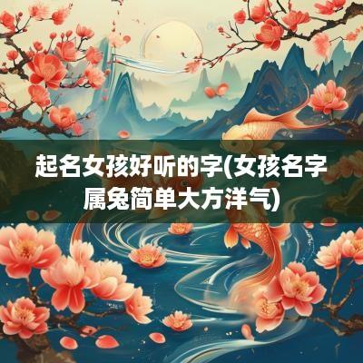 起名女孩好听的字(女孩名字属兔简单大方洋气)