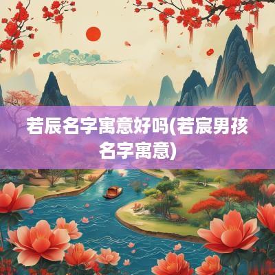 若辰名字寓意好吗(若宸男孩名字寓意)