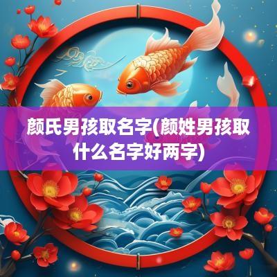 颜氏男孩取名字(颜姓男孩取什么名字好两字)